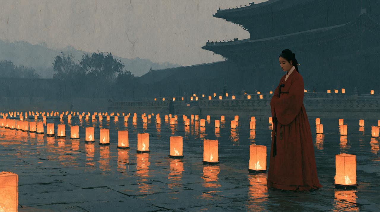 Korean Saju reading illustration for weak fire element and heart health in korean saju Korean Saju reading illustration for weak fire element and heart health in korean saju
