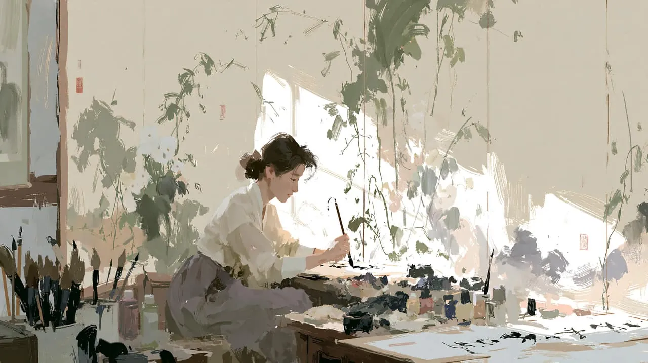 Korean Saju reading illustration for korean saju born at midnight hour pillar Korean Saju reading illustration for korean saju born at midnight hour pillar
